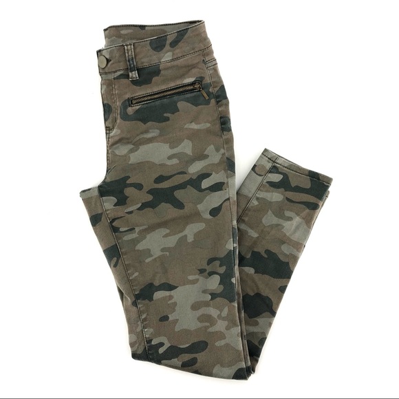 Pants - Camouflage Skinny Fit Pants, Size 28